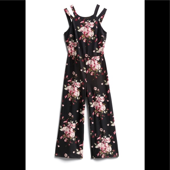 Stitch fix NWT tank black floral jumpsuit in small - Picture 1 of 13